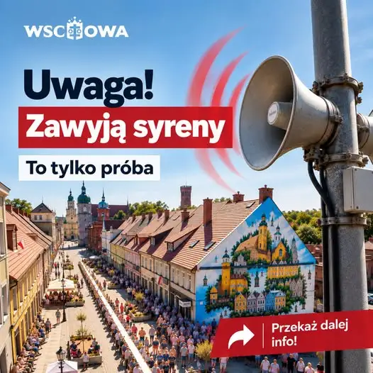 Wschowa: w czwartek test syren alarmowych. Mieszkańcy nie mają powodów do niepokoju