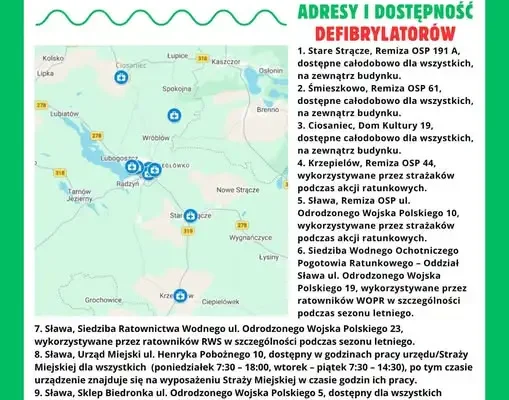 Gmina Sława ma 13 defibrylatorów AED – sprawdź, gdzie są