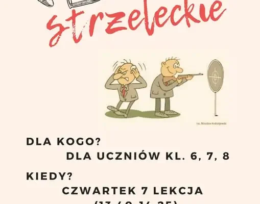 Szkoła we Wschowie zaprasza na zajęcia koła strzeleckiego