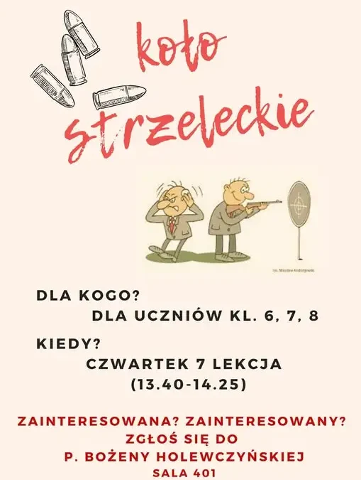 Szkoła we Wschowie zaprasza na zajęcia koła strzeleckiego