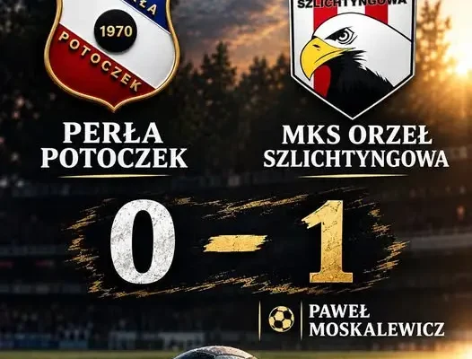 Orzeł Szlichtyngowa wygrywa z Perłą Potoczek. Zwycięskiego gola strzelił Paweł Moskalewicz