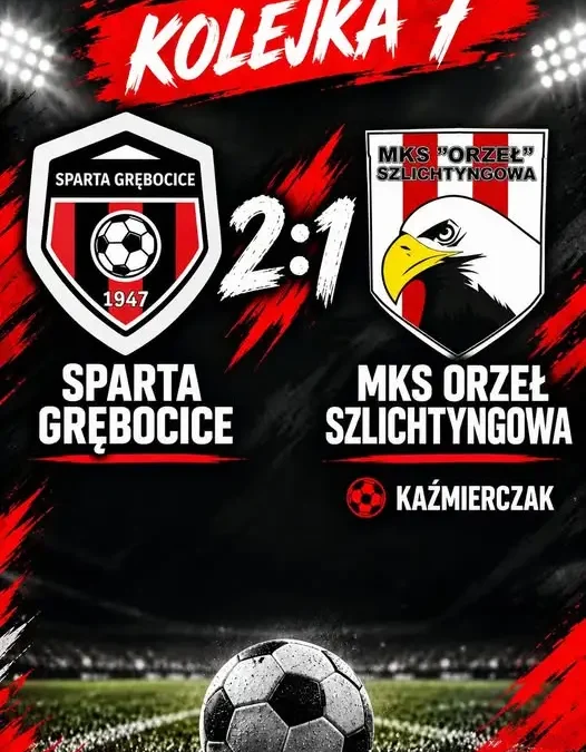 Orzeł Szlichtyngowa przegrywa 1:2 ze Spartą w 7. kolejce