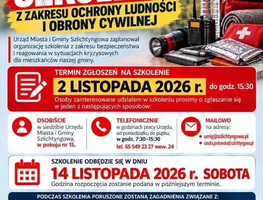 Szlichtyngowa: szkolenie z ochrony ludności i obrony cywilnej dla mieszkańców