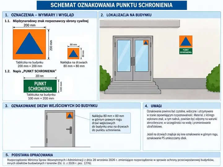 Nowy obowiązek: punkty schronienia muszą być oznakowane. Sprawdź, jak wygląda znak