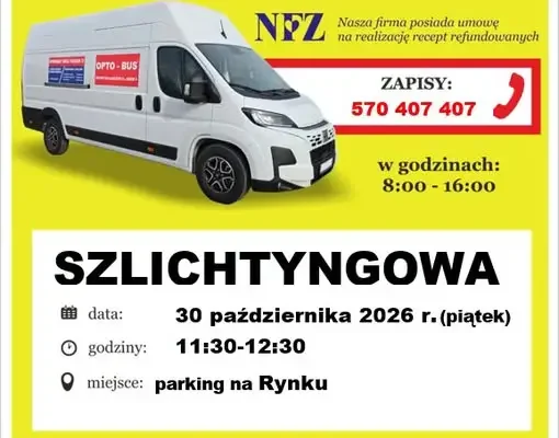Mobilny gabinet okulistyczny w Szlichtyngowie – bezpłatne badania wzroku 30 października