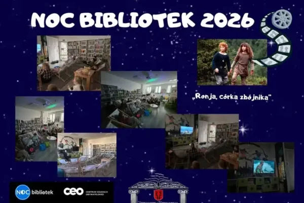 Noc Bibliotek w Szlichtyngowej: film, leżaki i upominki dla najmłodszych