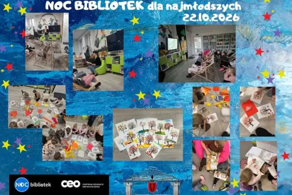 Noc Bibliotek w Szlichtyngowej: pokazy filmu i jesienne warsztaty dla przedszkolaków
