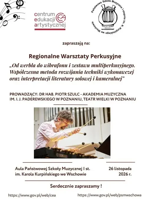 Warsztaty perkusyjne w Schowie – zaproszenie dla uczniów i nauczycieli